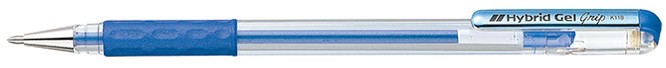 Pentel Hybrid Gel Grip Métallic K118M - Bleu