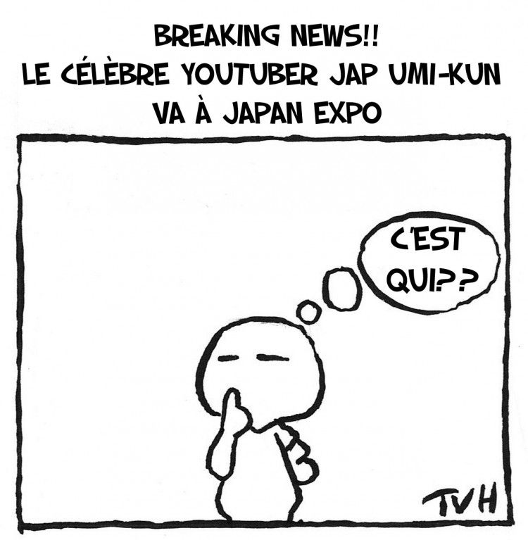 Breaking news!! Le célèbre Youtuber Jap Umi-kun va à Japan Expo!