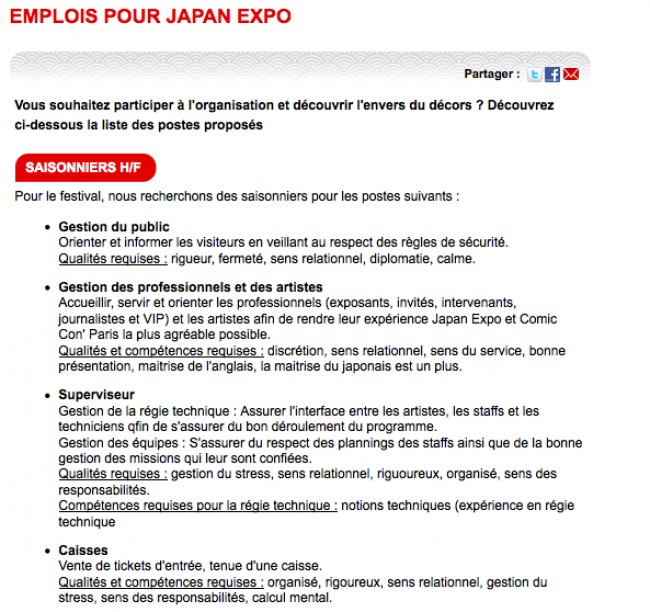 #Japan Expo  Lance sa campagne de recrutement. Et vous, ferez vous partie de la dreamteam? http://www.japan-expo.com/fr/menu_info/emplois-po... [lire la suite]