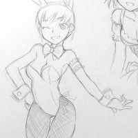 Crayonné d'une femme bunny par Nakamia