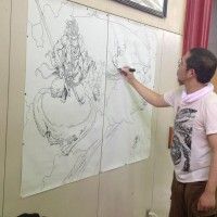 Terada dessine le roi singe http://www.tvhland.com/articles/Live-Drawing-Katsuya-Terada-Saiyukiden/article-1622.html