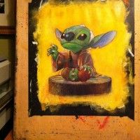 Stich en maitre Yoda par Tommy Lee Edwards