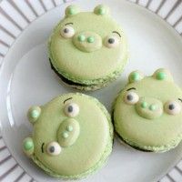 Des macarons cochons d'Angry Birds