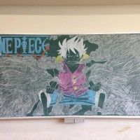 One Piece au tableau par les élèves japonais