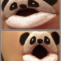 Maquiller ses lèvres en panda