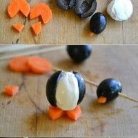 Tuto pour faire un pingouin avec une olive