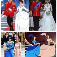 Les costumes de mariage de la princesse Kate et du Prince William sont très similaire à celle de Cendrillon