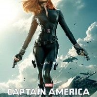 La Veuve Noire (Scarlet Johanson) à l'affiche du film Captain America