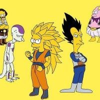 Les #Simpsons en Dragon Ball