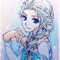 Fanart #Elsa La Reine Des Neiges par la mangaka Arina Tanemura