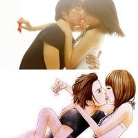 Le baiser des acteurs de Suki-tte Ii na yo VS le manga