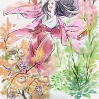 Jolie illustration Conte de la Princesse Kaguya