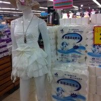 Une robe en papiers toilette