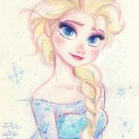 Dessin d'Elsa #LaReineDesNeiges par David Gilson