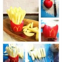 Fait rien qu'avec des #pommes. Les #frites n'ont jamais été aussi diététique. #Mcdonald