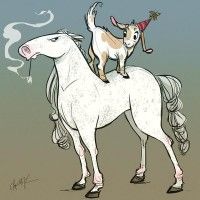 L'année de la chèvre succède à l'année du cheval. #Dessin de Amanda MacFarlane