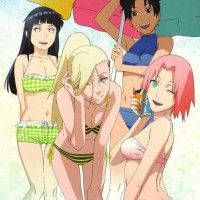 Les héroines de #Naruto à la plage!