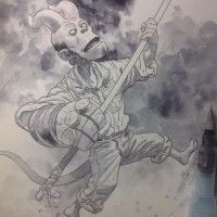 #Dessin Hellboy par Duncan Fegredo avec un pinceau à réserve http://www.tvhland.com/boutique/pentel-aquash-brush-format-mini/materiel-3679... [lire la suite]