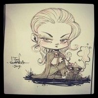 #Dessin chibi de Daenerys Targaryen #GameOfThrones #GOT par Jon Sommariva