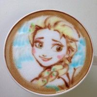 Café latte art #Elsa #LaReineDesNeiges