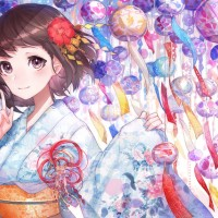 #Dessin fille kimono par Mika Pikazo
