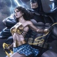 Superbe #Dessin de #WonderWoman et #Batman par #Artgerm #DcComics