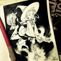 #Dessin #Encrage plume Little Witch Academia Sorcière #Halloween http://www.tvhland.com/boutique/plume-encre-manga-ink-comic.html