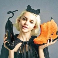 Chaussures #Mode #Chat citrouille #Halloween #Insolite