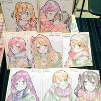 #Dessins filles #Manga coloriées sur #Shikishis par swpksk