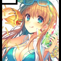 #Dessin #Illustration fille mageant un hamburger japan food par aosorayuri24 #Manga