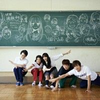 #Dessin sur tableau à la craie #Chihayafuru et les acteurs du film #Manga