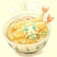 #Ramen udon crevette @YokaiWatchFR dessin de Sakiko Amana