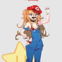 #Mario x Asuka #Evangelion #Dessin #Fanart 앙슝