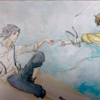 #Aquarelle #BungouStrayDogs #Dessin buta009 La Création D'Adam #TechniqueàEau #Manga