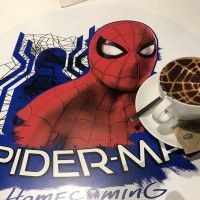 Café Latte au #Spiderman:Homecoming café au #Japon