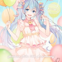 #HatsuneMiku #Vocaloid #Fille ballon #Anniversaire #Dessin たま #Manga
