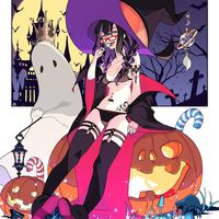 #Halloween #Sorcière #Citrouille  #Dessin mochitaro0629 #Manga