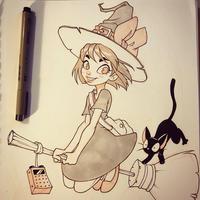 #Halloween #KikiLaPetiteSorcière #Dessin #ChrissieZullo #Manga #Anime #Animation #Ghibli