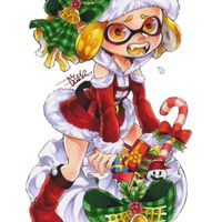 #Splatoon #Fête #Noël #Fanart #Dessin zeicomi100yen #JeuxVideo #Nintendo #Manga