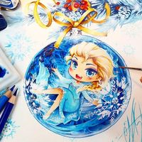 #Elsa #LaReineDesNeiges #Noël #Dessin #Nashi #Fête #Manga #Anime #Animation