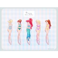 #Princesses Disney en #Bikini #Dessin ソウノ #MaillotDeBain
