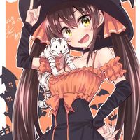 #Dessin #Fille #Sorcière #Halloween - Artiste : 氷川　翔 - Twitter : @hikawa21 #Fête #Manga