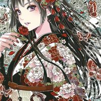 #Dessin #Fille #Kimono fleur - Artiste : 上条衿 - twitter : @erikamijo #Manga