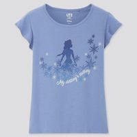 Tshirt Elsa La Reine Des Neiges 2 princesse Disney Uniqlo Japon