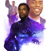 Dessin hommage à Chadwick Boseman Black Panther T Challa par Ryan Meinerding Head of Visual Development des Marvel Studios