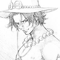 dessin Portgas D Ace One Piece par le mangaka Eisaku Kubonouchi