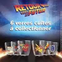 Des verres Retour Vers Le Futur au fast food Quick collection Delorean convecteur hoverboard Marty Mc Fly Doc