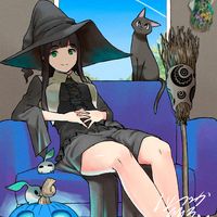 dessin Halloween par Ishizuka Chihiro mangaka Flying Witch