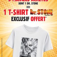 Tshirt Dr. Stone pour l'achat de 3 manga Glénat à partir du 16 juin