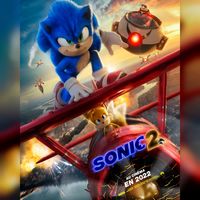 Affiche officielle du film Sonic 2 Au cinéma le 6 avril 2022